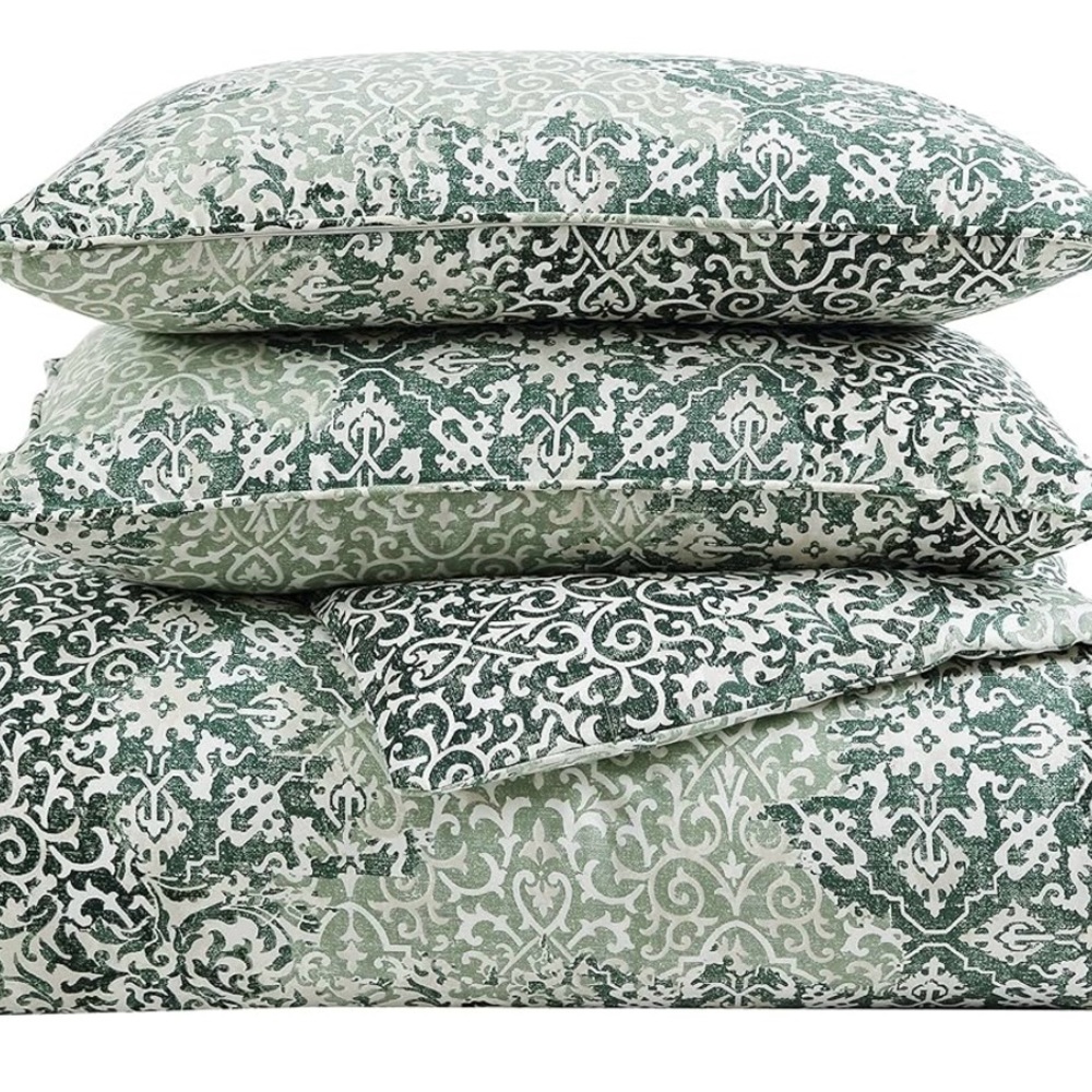 Stone Cottage Abingdon Green Duvet Set Queen New - Picture 2 of 10